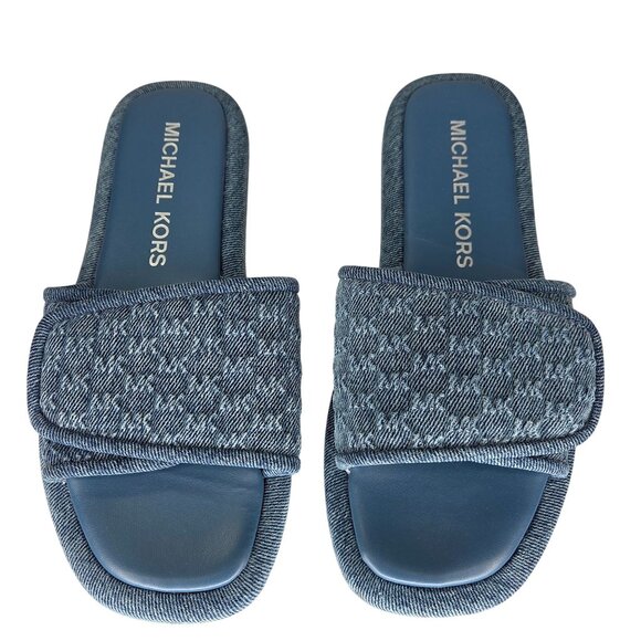MICHAEL Michael Kors Suki Flat Slide Women's Sandals Union Wash - Picture 1 of 7
